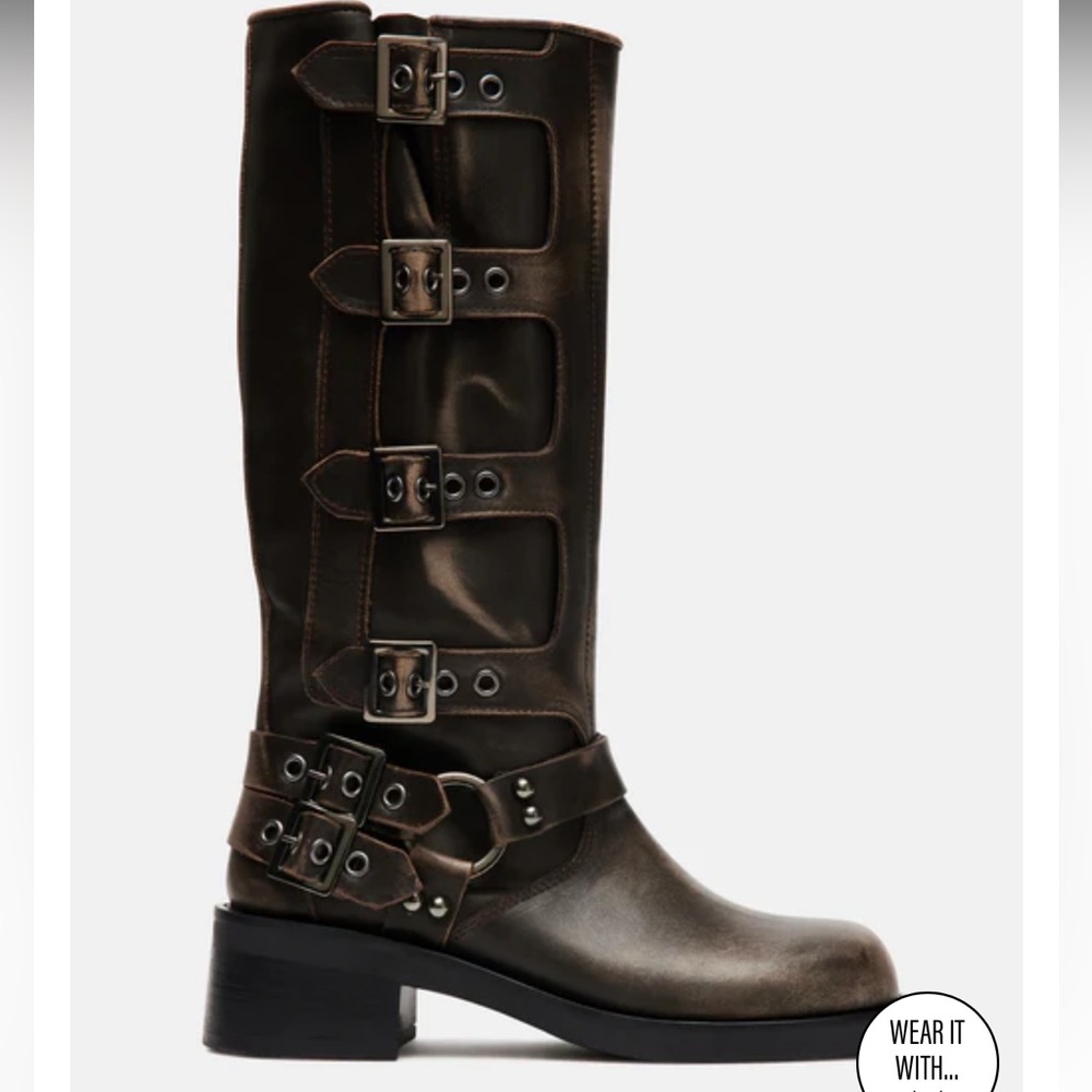 Steve Madden rocky brown distressed boots size 7